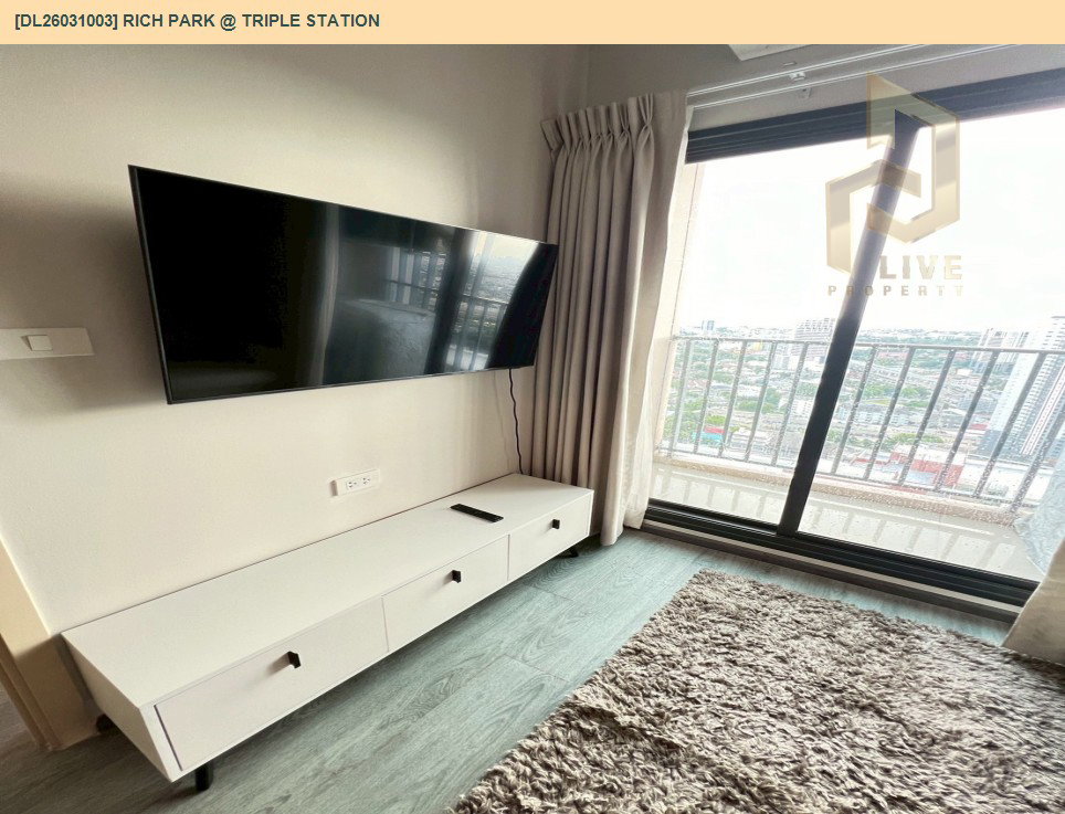 รูป DL26031003 ให้เช่าคอนโด ริชพาร์ค @ ทริปเปิ้ล สเตชั่น (Rich Park @ Triple Station) ใกล้ รถไฟสถานีหัวหมาก พร้อมเข้าอยู่ โทรด่วน 0800343450 LineID @655ebbvc - รูปที่ 11/11
