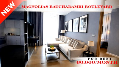 Condos for rent : 🍀🍀 Modern Classic Luxury ✨ For Rent 📍 Magnolias Ratchadamri Boulevard 🚆 Near Ratchadamri BTS Station  (Line: @rent2022) 🔖 PC: A10528