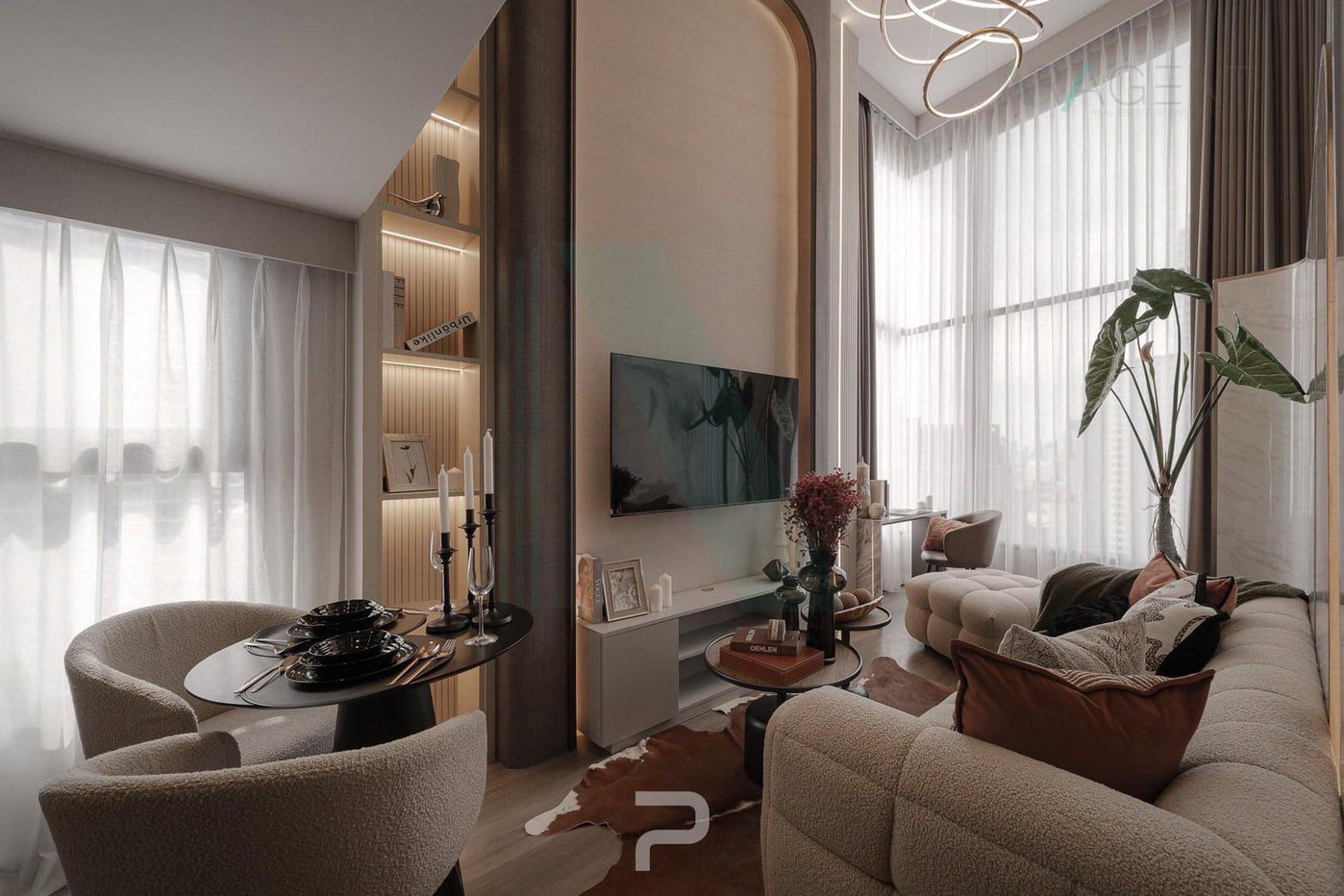 รูป 🎊 ให้เช่าคอนโด โซโห​ แบงค็อก​ รัชดา อาคาร 1 ชั้น 15 Duplex 2 ห้องนอน ขนาด 48 ตรม ใกล้ MRT ห้วยขวาง - รูปที่ 5/8