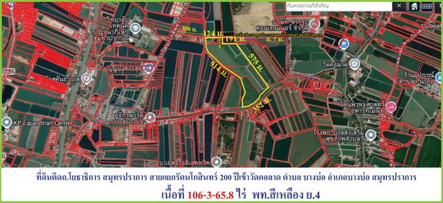 รูป ขายที่ดินทำเลทอง 106-3-65.8 ไร่ ผังสีเหลือง ถนนรัตนโกสินทร์ 200 ปี เหมาะทำโกดัง คลังสินค้า  - รูปที่ 2/10