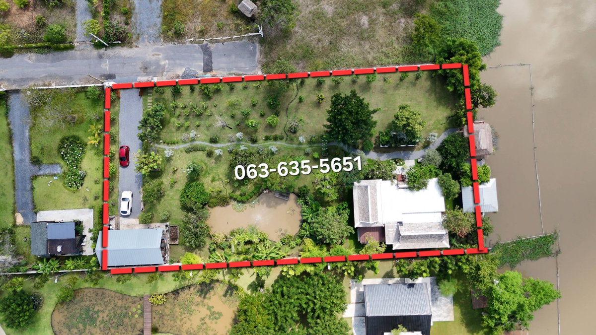 รูป วิลล่าริมน้ำสไตล์ไทยประยุกต์ – ใกล้ มศว. องครักษ์ รังสิต ใหญ่มากกว่า 600 กว่าตารางวา  - รูปที่ 36/59