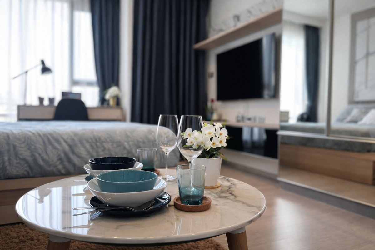 รูป 🍀🍀 Modern Room💙 ให้เช่า📌 ริทึ่ม สุขุมวิท 36-38 (Line: @rent2022) BTS ทองหล่อ ห้องสวย พร้อมเข้าอยู่ ราคาดี!!🔖A04010 - รูปที่ 7/12