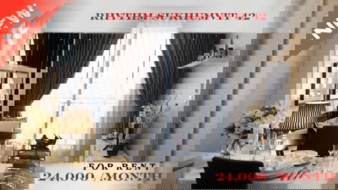 🍀🍀 Cozy Room 🍀 For Rent 📍 Rhythm Sukhumvit 42 🚆 Near Ekkamai BTS Station (Line: @rent2022) ✨Ready to move in 🔖 PC: A10768