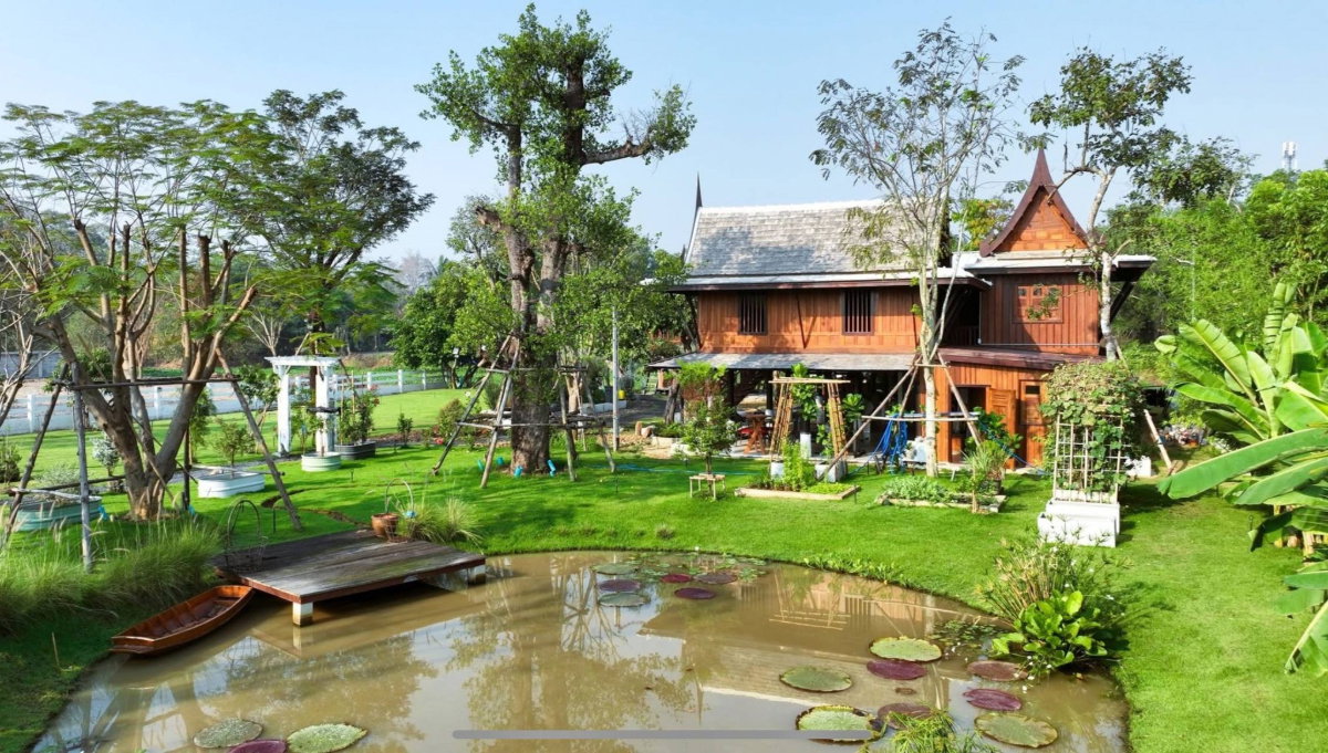 รูป วิลล่าริมน้ำสไตล์ไทยประยุกต์ – ใกล้ มศว. องครักษ์ รังสิต ใหญ่มากกว่า 600 กว่าตารางวา  - รูปที่ 34/59