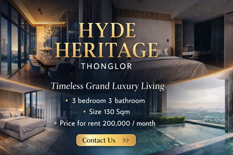 รูปภาพ 🍀🍀 GRAND LUXURY ✨✨ For Rent  📍 Hyde Heritage Thonglor 🚆 Near Thong Lo BTS Station  (Line: @rent2022) ✨ Ready to move in  🔖 PC: A10938