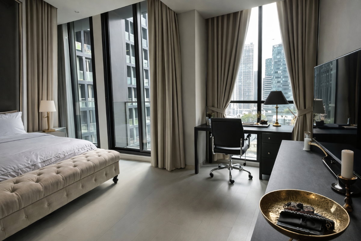 รูป 🍀🍀 Beautiful Room🌸 ให้เช่า📌 โนเบิล เพลินจิต (Line: @rent2022)BTS เพลินจิต พร้อมเข้าอยู่ 🔖A10702 - รูปที่ 4/13