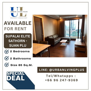 รูปภาพ ( UL2604031 ) Tel/Line 096-2479369✨FOR RENT SUPALAI ELITE SATHORN - SUANPLU 2 bedrooms, Size 85 Sq.M. ,RARE ITEM, BEST Price!!!