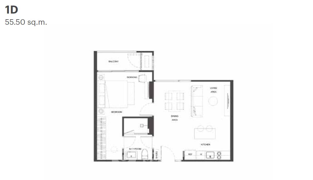 รูป คอนโด 1-ห้องนอน ที่ เวีย 61 ใกล้ BTS เอกมัย (ID 2737480) - รูปที่ 9/9