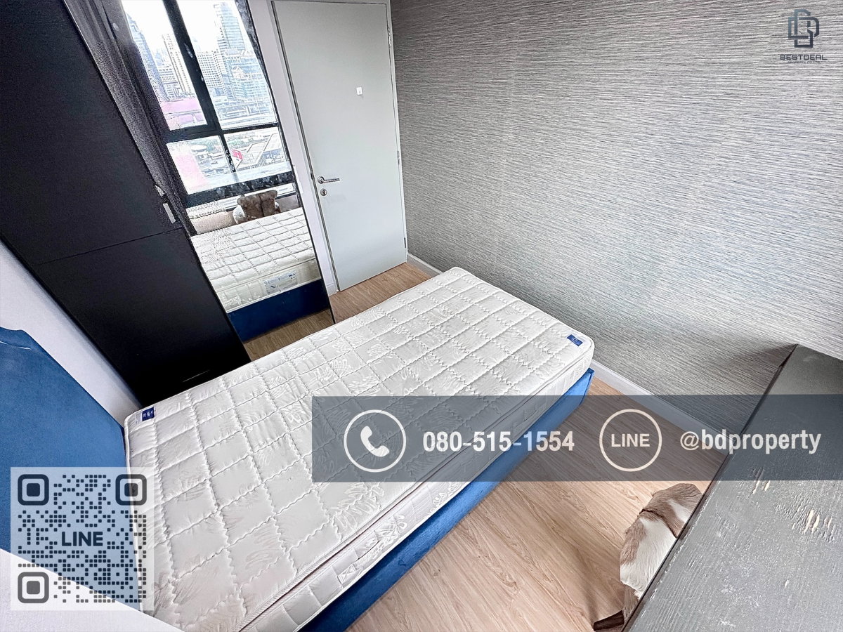 รูป Bestdeal ให้เช่า ขนาด 2 ห้องนอน 55 sqm.เฟอร์นิเจอร์และเครื่องใช้ไฟฟ้าครบพร้อมเข้าอยู่ 25,000 บาท/เดือน “IDEO MOBI RAMA 9” ใกล้MRTและเซ็นทรัลพระราม 9  - รูปที่ 9/16