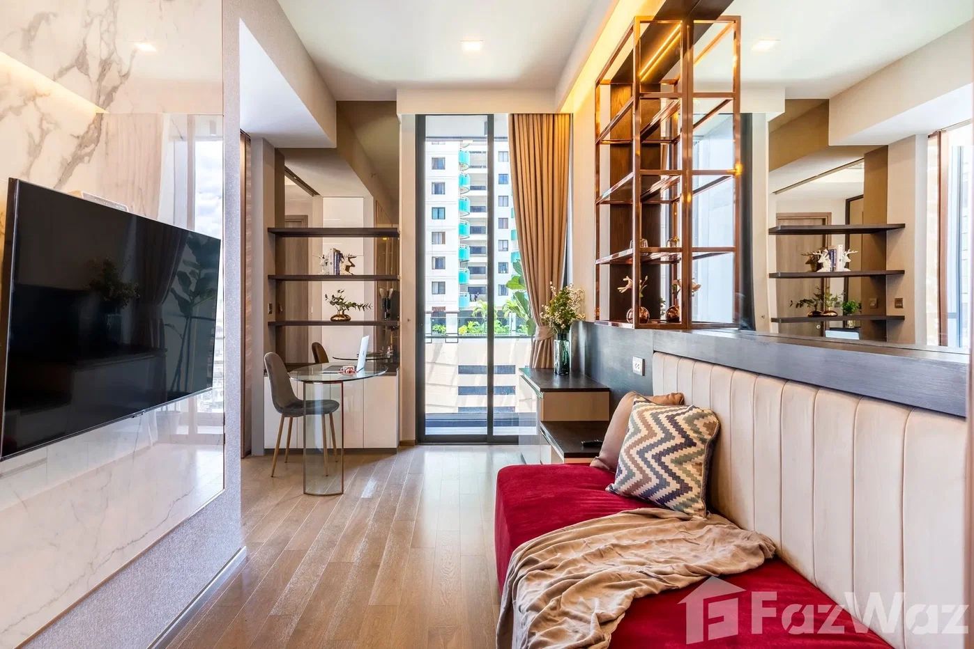 รูป คอนโดให้เช่า 1 ห้องนอน ในโครงการ เซอเลส อโศก 6121273 - รูปที่ 3/15