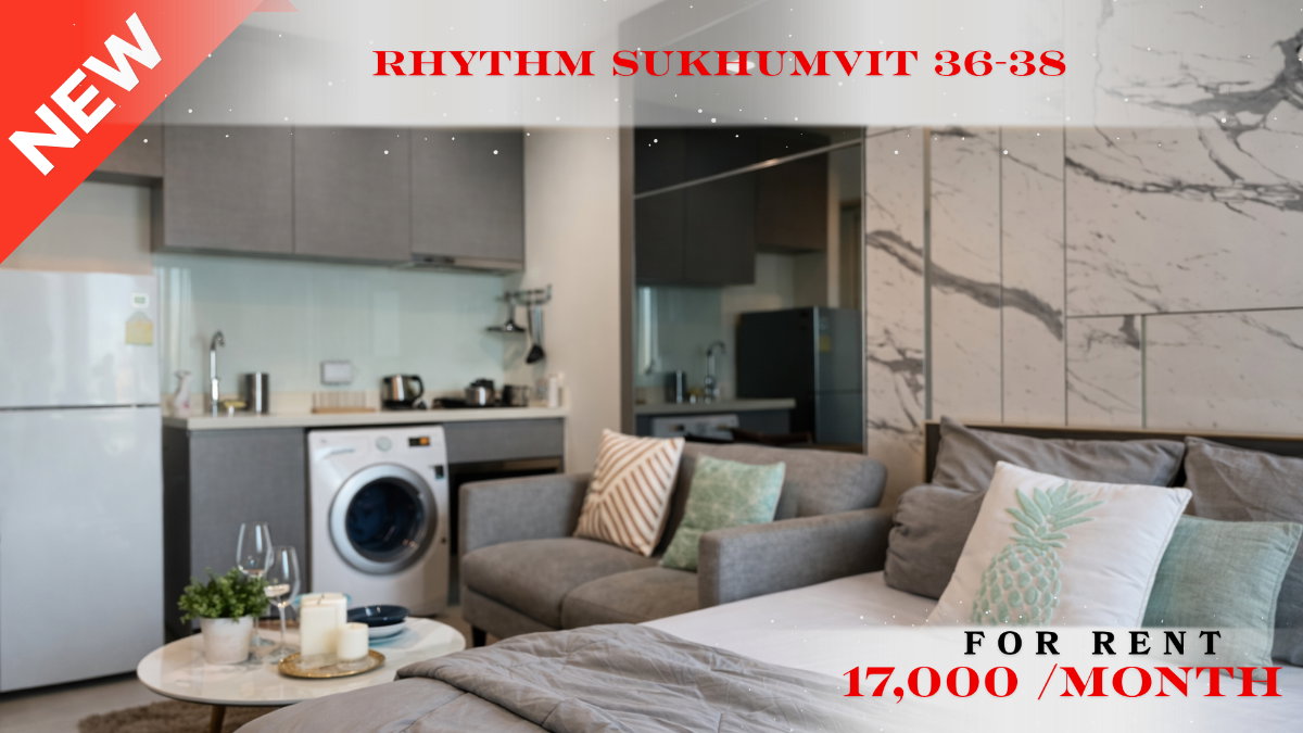 รูป 🍀🍀 Modern Room💙 ให้เช่า📌 ริทึ่ม สุขุมวิท 36-38 (Line: @rent2022) BTS ทองหล่อ ห้องสวย พร้อมเข้าอยู่ ราคาดี!!🔖A04010 - รูปที่ 1/12