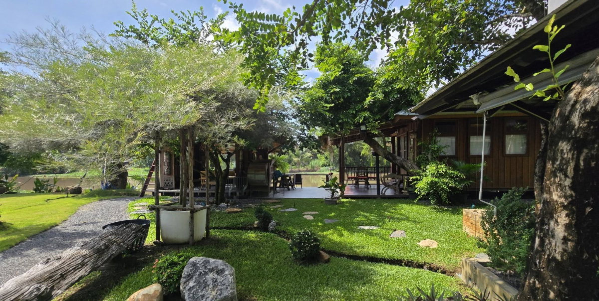 รูป วิลล่าริมน้ำสไตล์ไทยประยุกต์ – ใกล้ มศว. องครักษ์ รังสิต ใหญ่มากกว่า 600 กว่าตารางวา  - รูปที่ 52/59