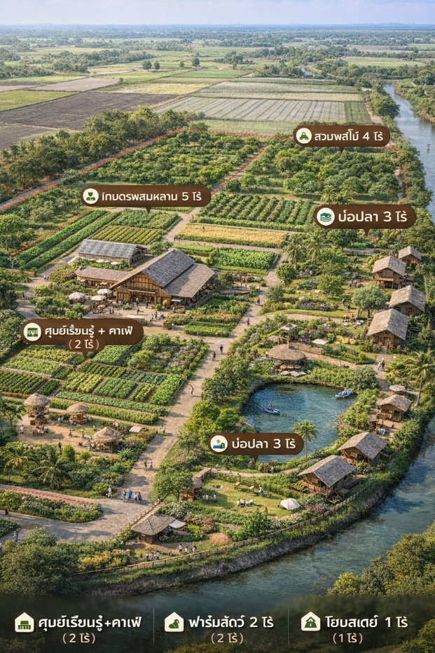 รูป ที่ดินการเกษตร มีถนนผ่านที่ดิน มีน้ำใช้ตลอดปี - รูปที่ 3/3