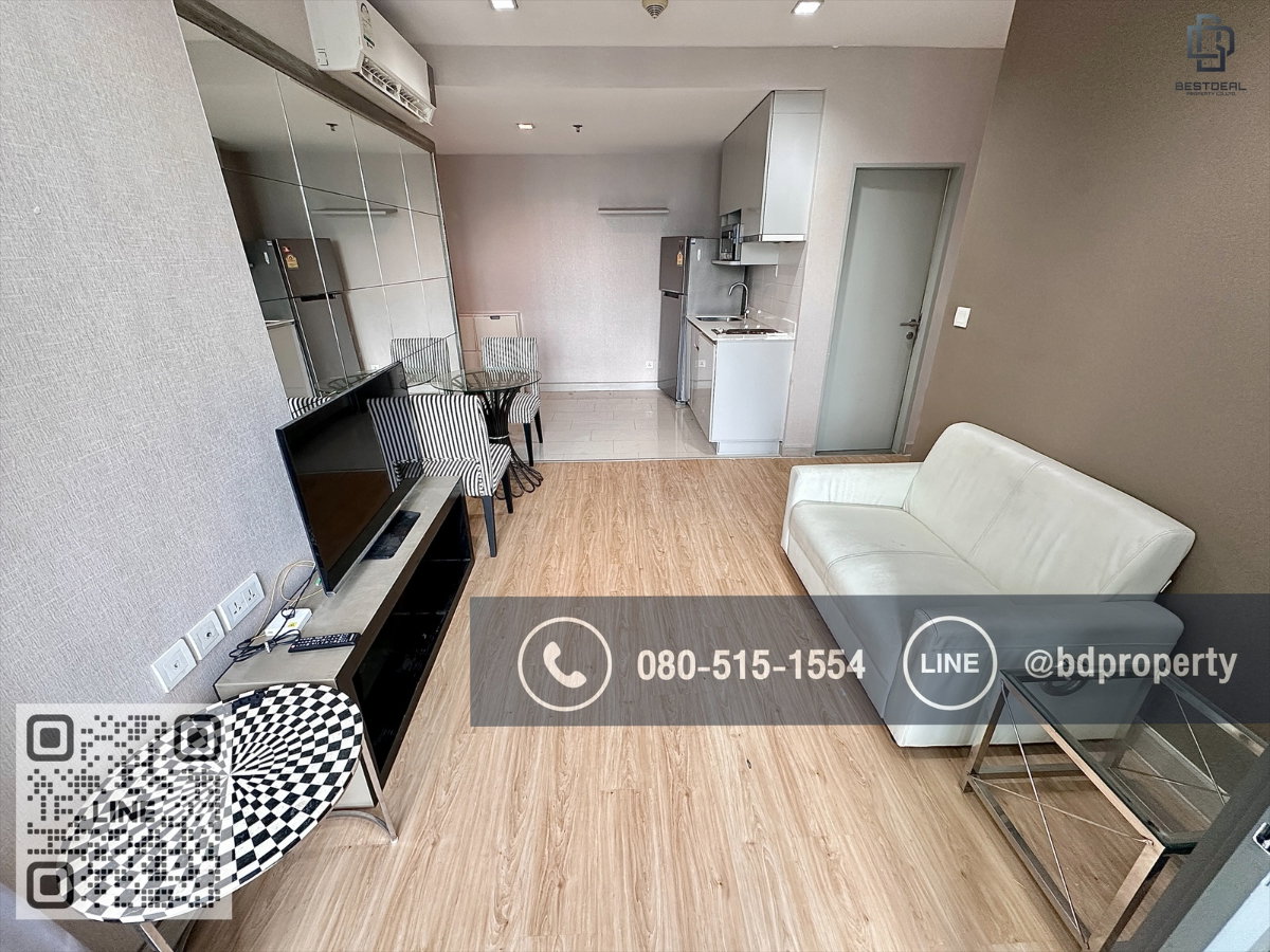 รูป Bestdeal ให้เช่า ขนาด 2 ห้องนอน 55 sqm.เฟอร์นิเจอร์และเครื่องใช้ไฟฟ้าครบพร้อมเข้าอยู่ 25,000 บาท/เดือน “IDEO MOBI RAMA 9” ใกล้MRTและเซ็นทรัลพระราม 9  - รูปที่ 3/16