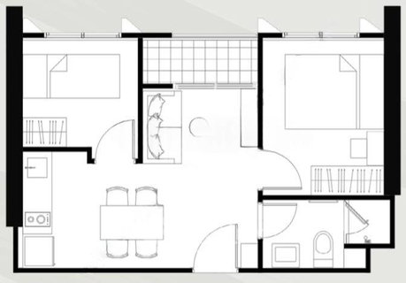 คอนโด 2-ห้องนอน ที่ นิว อีปิค อโศก-พระราม 9 ใกล้ MRT พระราม 9 (ID 2733884)