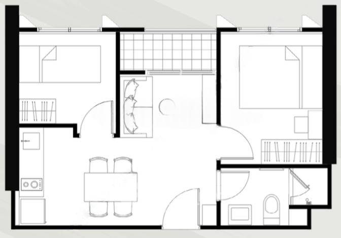 รูป คอนโด 2-ห้องนอน ที่ นิว อีปิค อโศก-พระราม 9 ใกล้ MRT พระราม 9 (ID 2733884) - รูปที่ 1/7