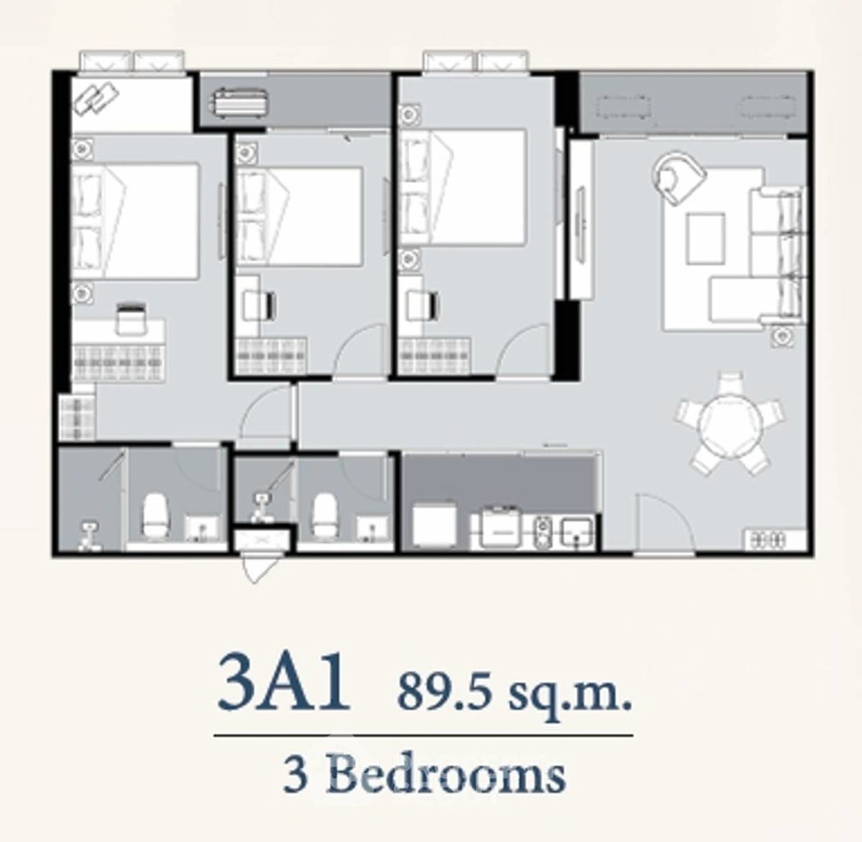 รูป คอนโด 3-ห้องนอน ที่ ศุภาลัย เอลีท สุขุมวิท 39 ใกล้ MRT เพชรบุรี (ID 2732535) - รูปที่ 2/7