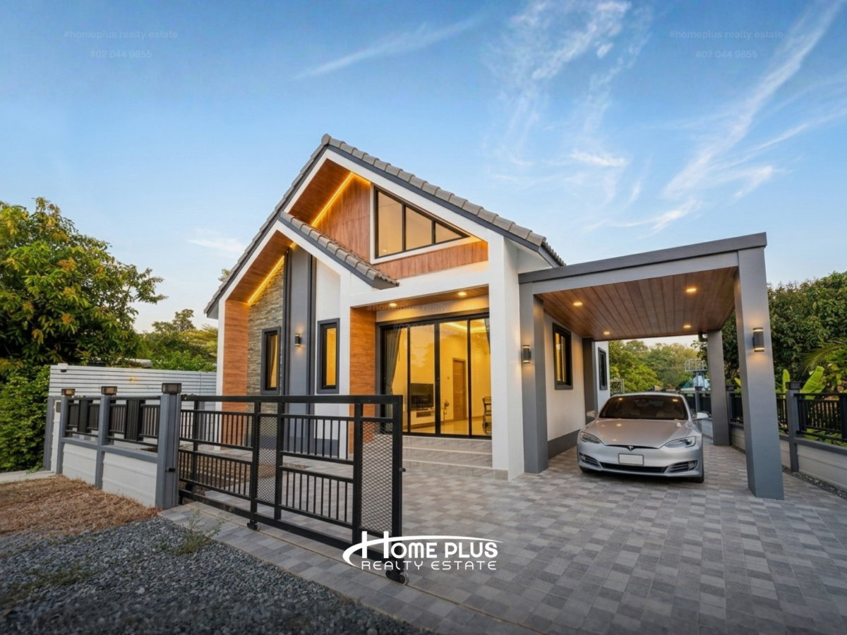 รูป บ้านเดี่ยว ค่ายบางระจัน สิงห์บุรี บ้านใหม่สไตล์นอร์ดิก - รูปที่ 1/16