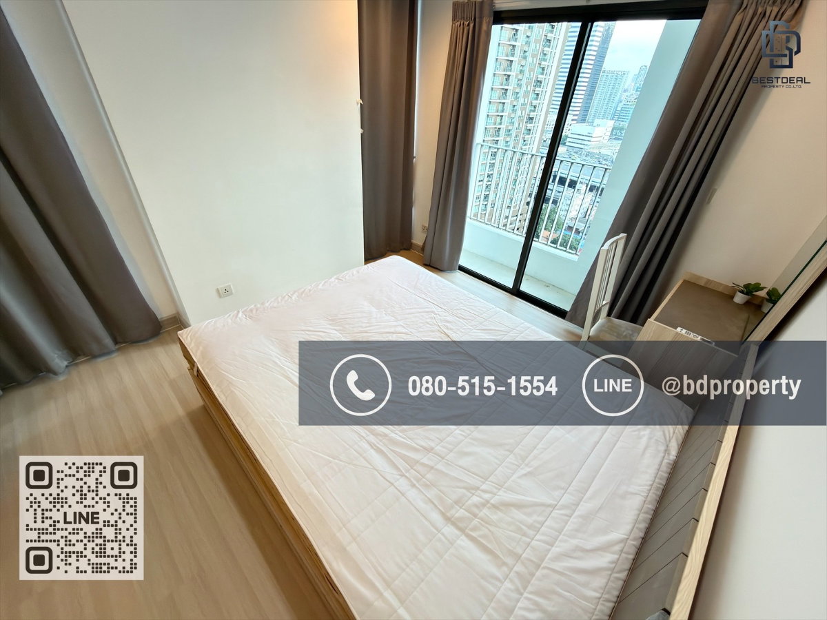 รูป Bestdeal ให้เช่า ขนาด 2 ห้องนอน 55 sqm.เฟอร์นิเจอร์และเครื่องใช้ไฟฟ้าครบ  26,000 บาท/เดือน “IDEO MOBI RAMA 9” ใกล้MRTและเซ็นทรัลพระราม 9  - รูปที่ 8/16