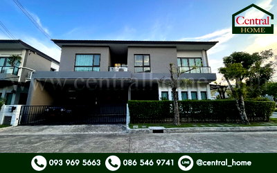 บ้านเดี่ยว บางกรวย นนทบุรี : บ้านเดี่ยว เซนโทร ราชพฤกษ์-สวนผัก บิวอินทั้งหลัง แปลงริมข้างสวน พร้อมเข้าอยู่