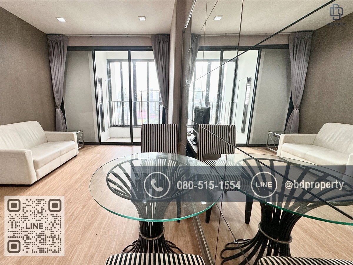 รูป Bestdeal ให้เช่า ขนาด 2 ห้องนอน 55 sqm.เฟอร์นิเจอร์และเครื่องใช้ไฟฟ้าครบพร้อมเข้าอยู่ 25,000 บาท/เดือน “IDEO MOBI RAMA 9” ใกล้MRTและเซ็นทรัลพระราม 9  - รูปที่ 4/16