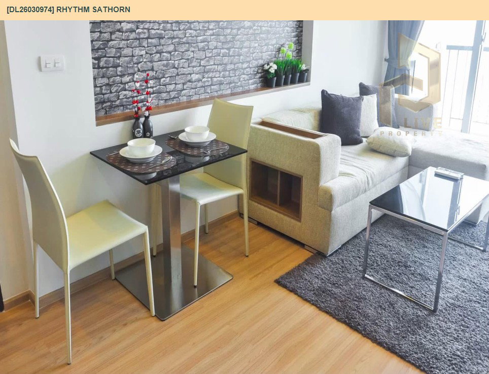 รูป DL26030974 ให้เช่าคอนโด ริธึ่ม สาทร (Rhythm Sathorn) ใกล้ BTS สะพานตากสิน พร้อมเข้าอยู่ โทรด่วน 0656133286 LineID @534wlwof - รูปที่ 9/10