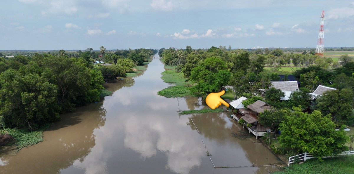 รูป วิลล่าริมน้ำสไตล์ไทยประยุกต์ – ใกล้ มศว. องครักษ์ รังสิต ใหญ่มากกว่า 600 กว่าตารางวา  - รูปที่ 9/59