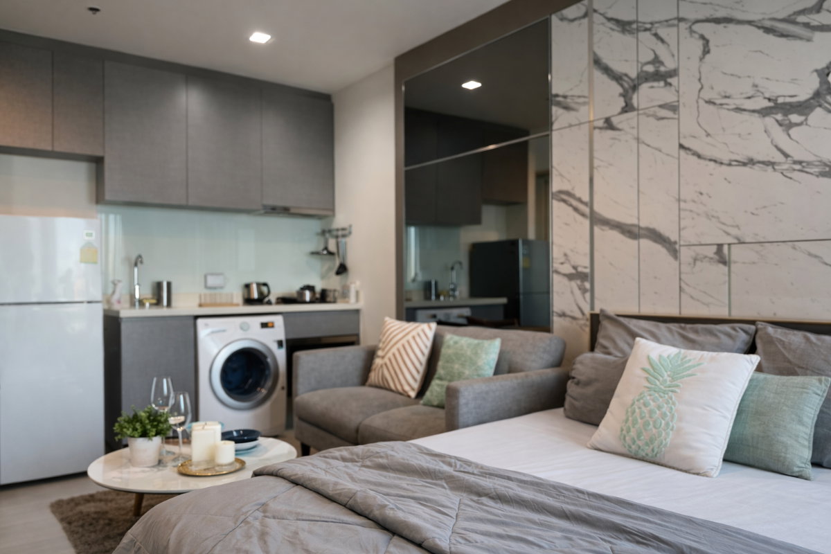 รูป 🍀🍀 Modern Room💙 ให้เช่า📌 ริทึ่ม สุขุมวิท 36-38 (Line: @rent2022) BTS ทองหล่อ ห้องสวย พร้อมเข้าอยู่ ราคาดี!!🔖A04010 - รูปที่ 4/12