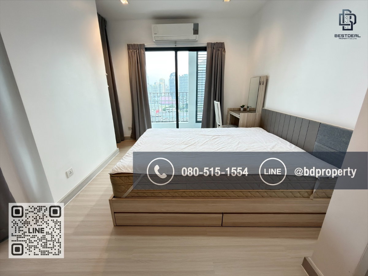 รูป Bestdeal ให้เช่า ขนาด 2 ห้องนอน 55 sqm.เฟอร์นิเจอร์และเครื่องใช้ไฟฟ้าครบ  26,000 บาท/เดือน “IDEO MOBI RAMA 9” ใกล้MRTและเซ็นทรัลพระราม 9  - รูปที่ 6/16