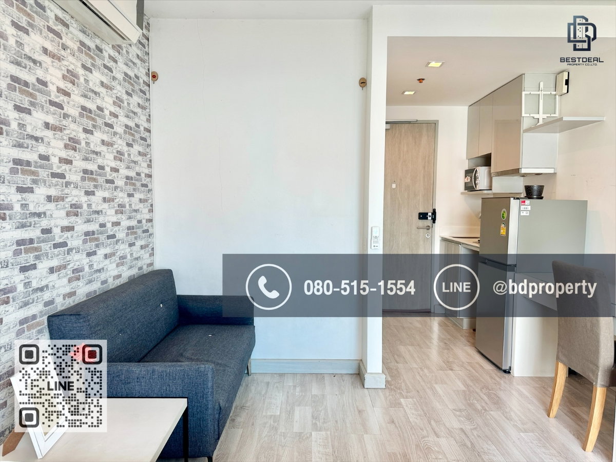 Bestdeal ขายด่วน Studio 22 sqm.พิเศษ 2.95 ล้านเท่านั้น ห้องสวย เฟอร์ครบ ดูลงทุนไม่ควรพลาด ใกล้MRT และ เซ็นทรัลพระราม 9 เพียง 80 ม.
