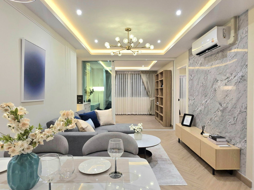 รูป พร้อมขาย เดอะทรีโอ้ การ์เด้นท์ แบบ 2 นอน 1 น้ำ ใกล้ซีคินศรีนครินทร์ - รูปที่ 11/28