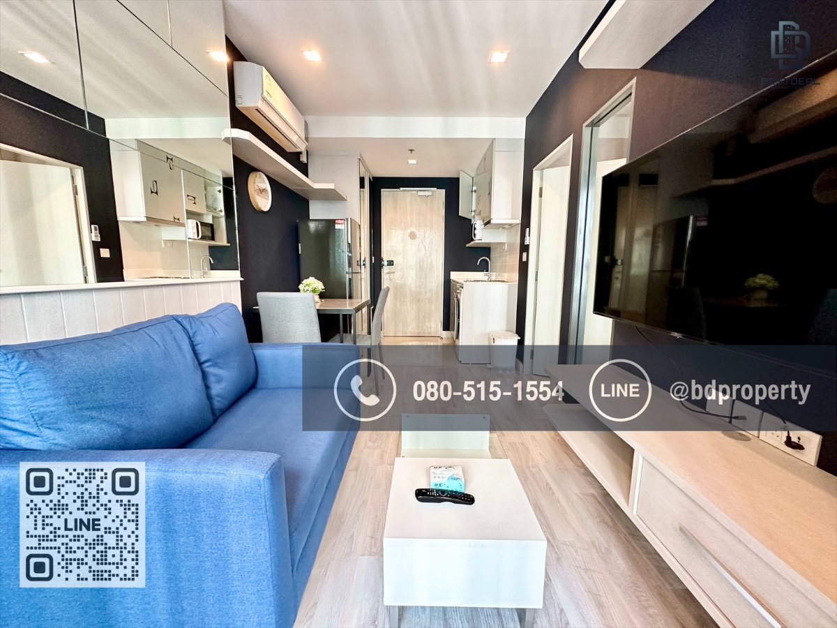 รูป Bestdeal ขายด่วน ห้องสวย เฟอร์ครบ 1Bedroom ขายเพียง 4.8 ล้านเท่านั้น  ห้องสวยเฟอร์ครบ ใกล้MRT และ เซ็นทรัลพระราม 9 เพียง 80 ม. - รูปที่ 2/12