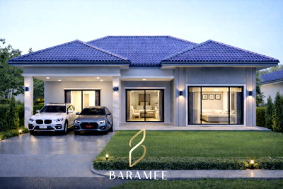 บ้านเดี่ยว นิคมท่าเรือเอเซียเทอร์มินัล : ขายบ้านเดี่ยว  ติดถนนใหญ่ ในโครงการบารมีระยอง