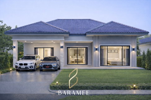 ขายบ้านเดี่ยว  ติดถนนใหญ่ ในโครงการบารมีระยอง