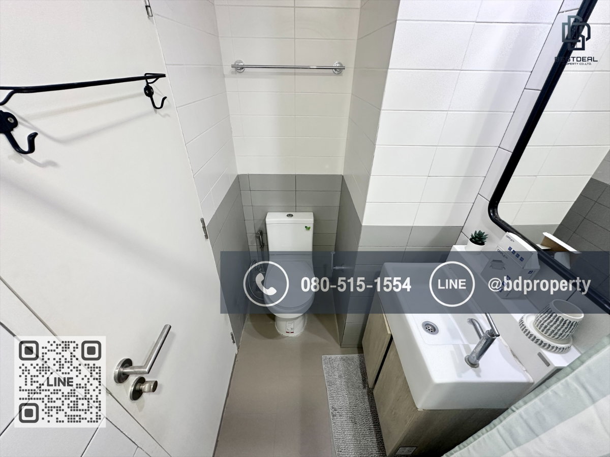 รูป Bestdeal ขายด่วน Studio 22 sqm.ห้องสวย พร้อมเฟอร์นิเจอร์บิ้วอิน ขายเพียง 3.39 ล้าน อยู่เองหรือ ดูลงทุนไม่ควรพลาด ใกล้MRT และ เซ็นทรัลพระราม 9 - รูปที่ 11/14