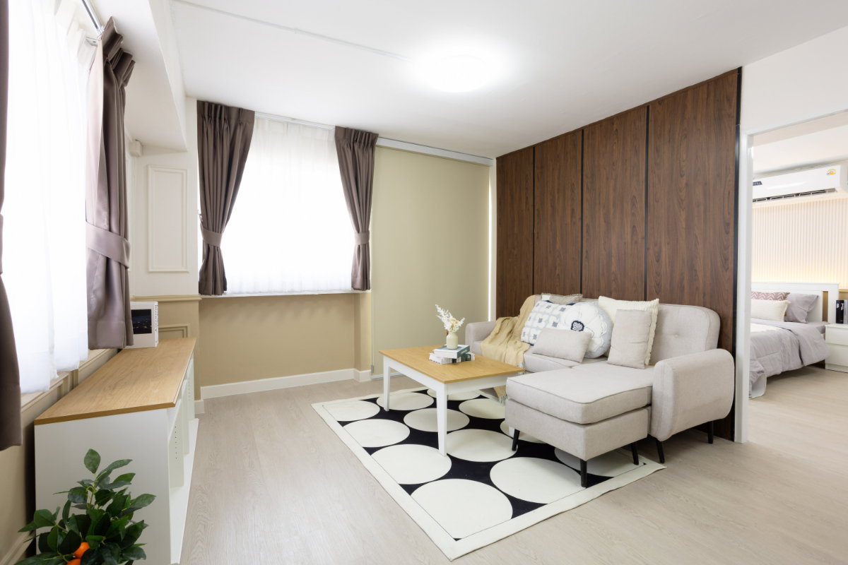 รูป ขายคอนโด “ปรีดีเพลส พัฒนาการ 30”ตึก A | ชั้น 8 | ขนาด 48 ตร.ม.💰 ราคา 1.39 ล้านบาท 1 ห้องนอน / 1 ห้องน้ำ / 1 ห้องนั่งเล่น เฟอร์นิเจอร์ครบ - รูปที่ 1/13