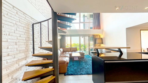 🚩 For Rent Condo DLV THONGLOR 20 Building 1, Floor 7,Duplex 2 bed room, Room size 110 sqm