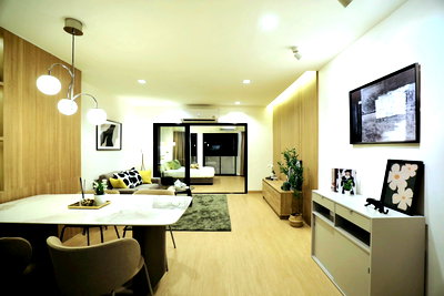 คอนโด MRT ศรีนครินทร์ 38 : พร้อมขาย คอนโดเดอะทรีโอ้ การ์เด้นท์ ใกล้ซีคอนศรีนครินทร์ 1 นอน 1 น้ำ 