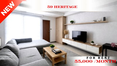 Condos for rent : 🍀🍀🍀 Fully Furnished 💝 For Rent  📍 59 Heritage 🚆 Near Thong Lo BTS Station  (Line: @rent2022) ✨ Ready to move in  🔖 PC: A09396