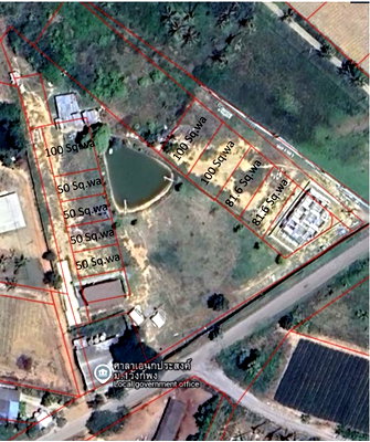 Land for sale Pran Buri Prachaubkirikhan : Prime land for sale in Pranburi, near Phetkasem Road and Pranburi beach. Suitable for residential or business purposes.
