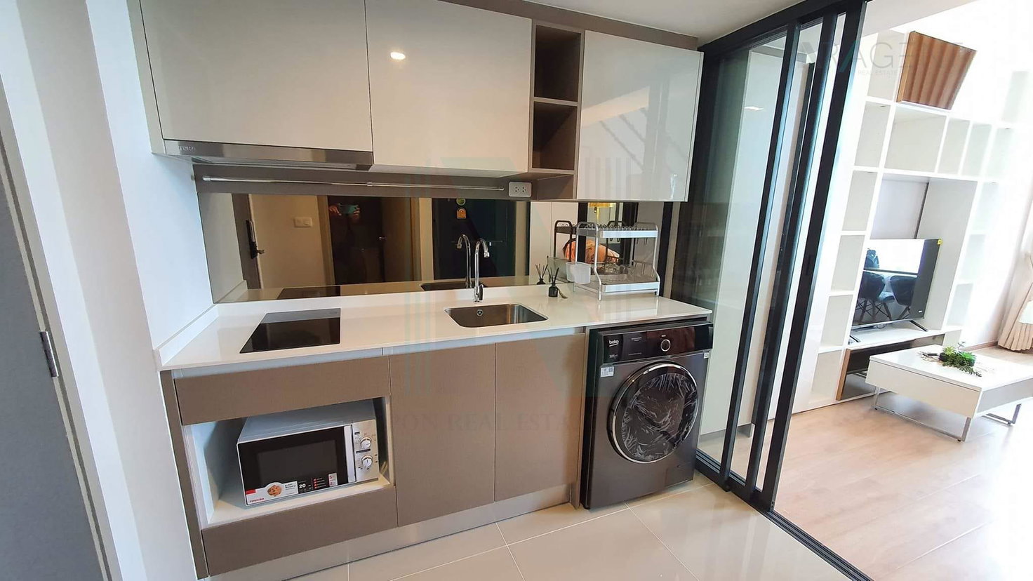รูป 🎉 ให้เช่าคอนโด ไอดีโอ พระราม 9 - อโศก อาคาร 1 ชั้น 31 Duplex ขนาด 36 ตรม ใกล้ MRT พระราม 9 - รูปที่ 6/8