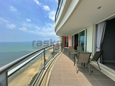 FQ🗺️KT0328🐶3Bedroom 1Maidroom 217sqm tower A High-floor🏖️Sea view Large Balcony🌅Reflection Jomtien Beach Pattaya