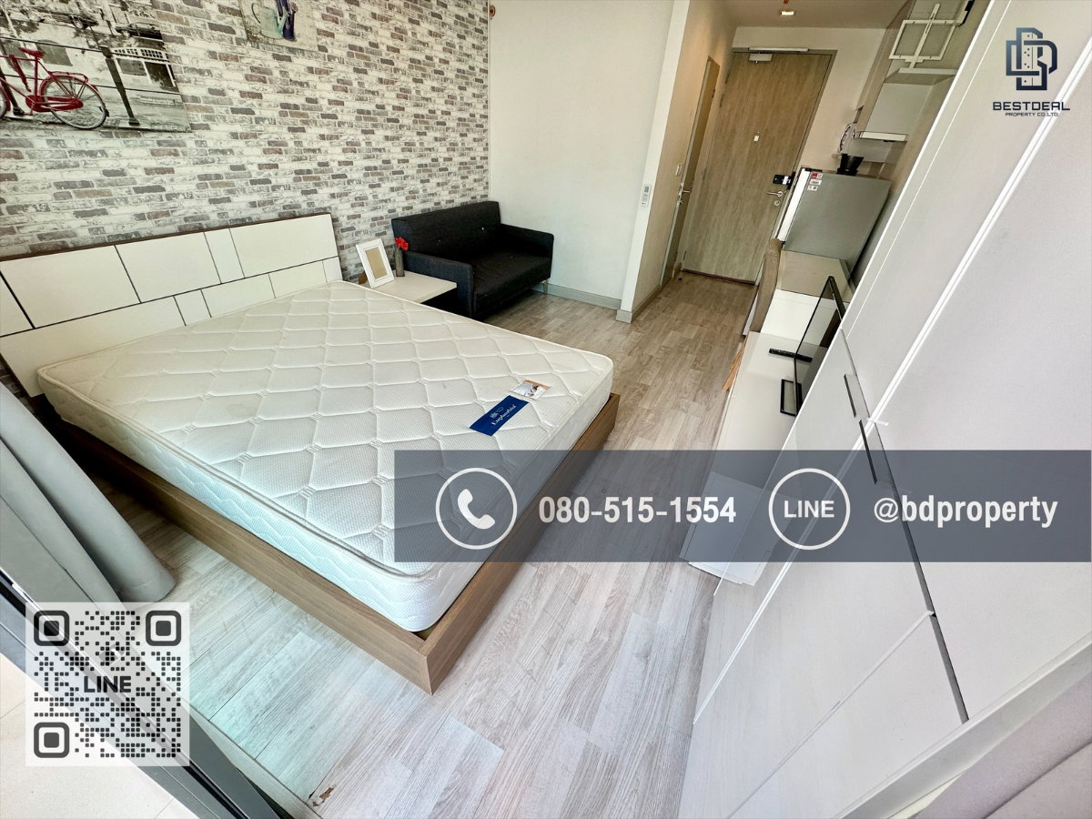 รูป Bestdeal ขายด่วน  Studio 22 sqm.พิเศษ  2.95 ล้านเท่านั้น  ห้องสวย เฟอร์ครบ ดูลงทุนไม่ควรพลาด ใกล้MRT และ เซ็นทรัลพระราม 9 เพียง 80 ม. - รูปที่ 6/12