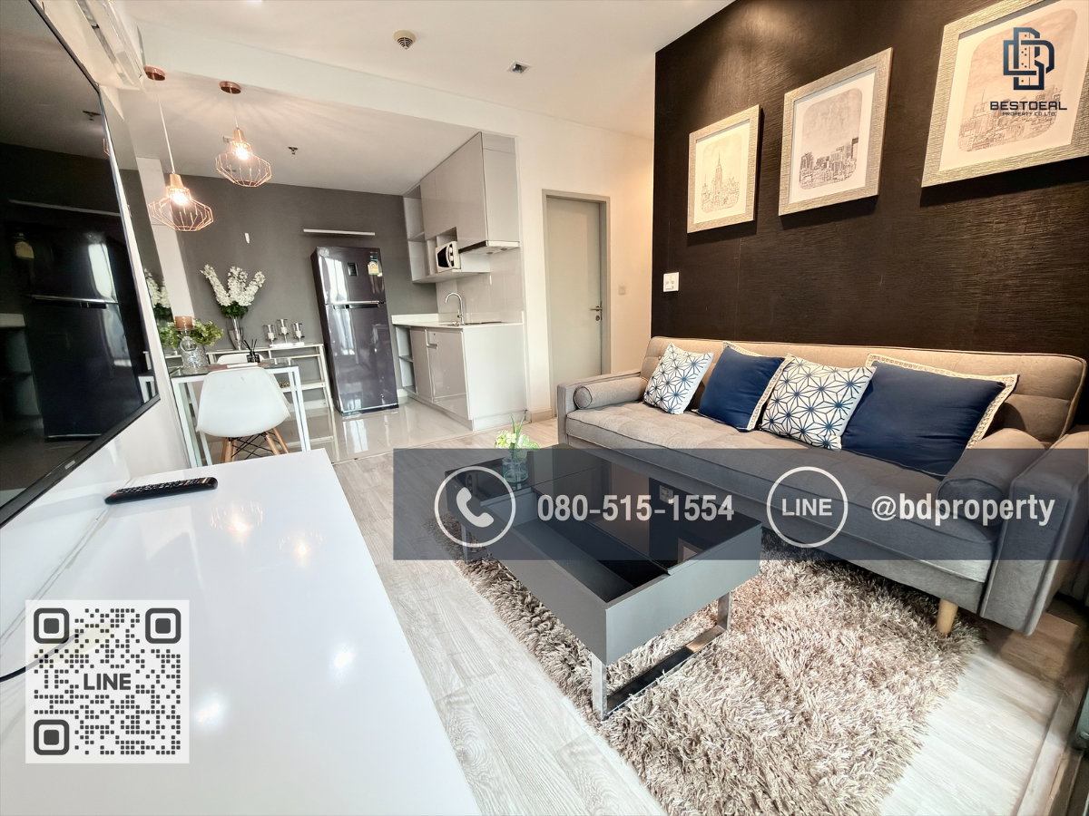 Bestdeal ขายด่วน!!! 2 ห้องนอน 55 ตร.ม. ห้องสวย ชั้นสูง เครื่องใช้ไฟฟ้าครบพร้อม ขายเพียง 8.59 ล้าน* ราคาร่วมทุกค่าใช้จ่าย ใกล้MRT และ เซ็นทรัลพระราม 9