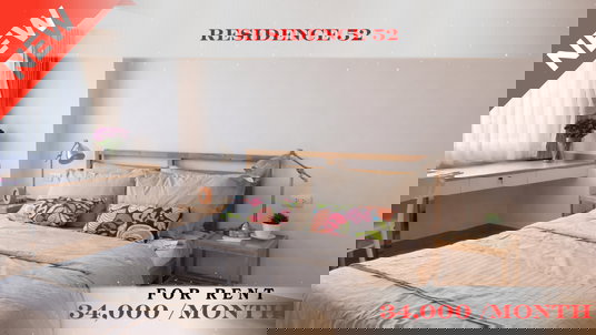 รูปภาพ 🍀🍀🍀 Modern Room💙 ให้เช่า📌 เรสซิเดนซ์ 52 (Line:@rent2022)BTS อ่อนนุช ✨พร้อมเข้าอยู่  ✨ A10386