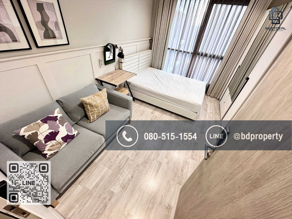 รูป Bestdeal ขายด่วน Studio 22 sqm.ห้องสวย พร้อมเฟอร์นิเจอร์บิ้วอิน ขายเพียง 3.39 ล้าน อยู่เองหรือ ดูลงทุนไม่ควรพลาด ใกล้MRT และ เซ็นทรัลพระราม 9 - รูปที่ 12/14