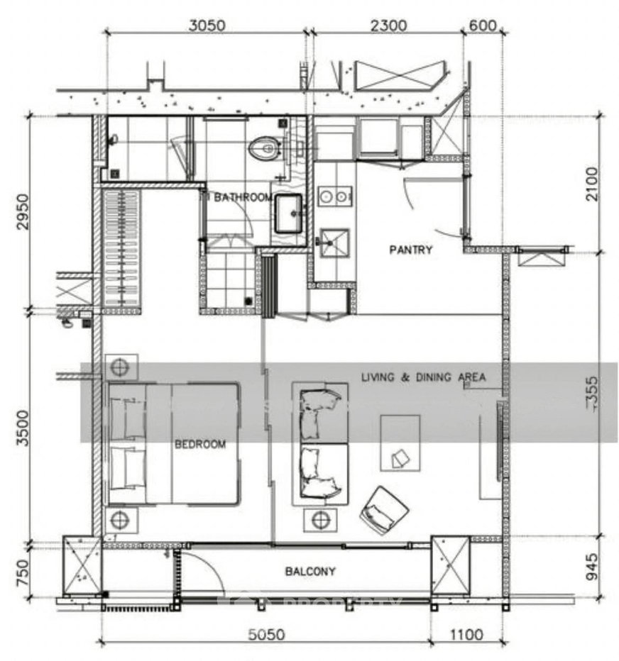 picture 1-BR 43 Sqm Condo At Beatniq Sukhumvit 32, 300m To BTS Thong Lor (ID 2520976) - 17/17