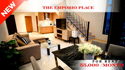 Condos for rent BTS Phrom Phong : 🍀🍀 Cozy Room 🍀 For Rent  📍 The Emporio Place 🚆 Near Phrom Phong BTS Station  (Line: @rent2022) ✨Ready to move in  🔖 PC: A08202