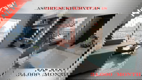 🍀🍀🍀 Prime Condo Location 🚆 For Rent  📍 Aspire Sukhumvit 48 🚆 Near Phra Khanong BTS Station  (Line: @rent2022) ✨Ready to move in  🔖 PC: A10763