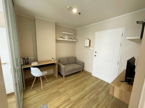 Condo for rent, Lumpini Town Ramintra-Nawamin (1 bedroom), 14th floor, Building C, next to the Pink Line BTS station, Ramintra Km.9 station.